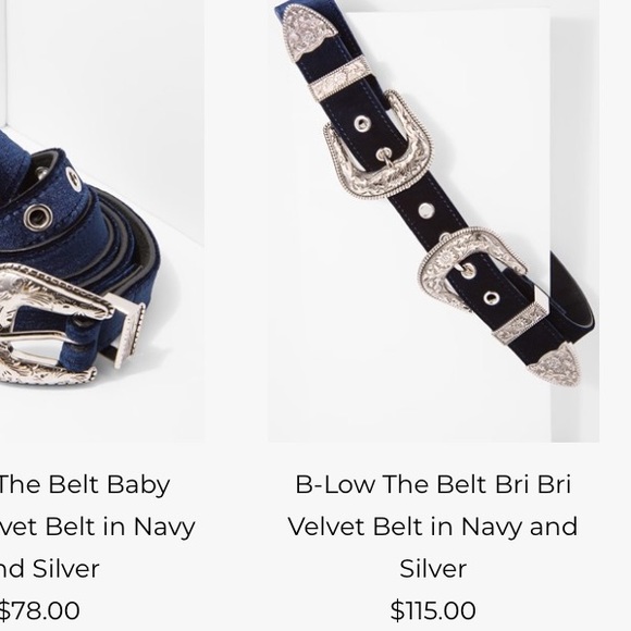🚫SOLD🚫B-Low the Belt Bri Bri Velvet Belt - Picture 2 of 5